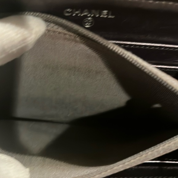 CHANEL Vintage Zip Around Wallet Gray/Blue - Picture 15 of 15